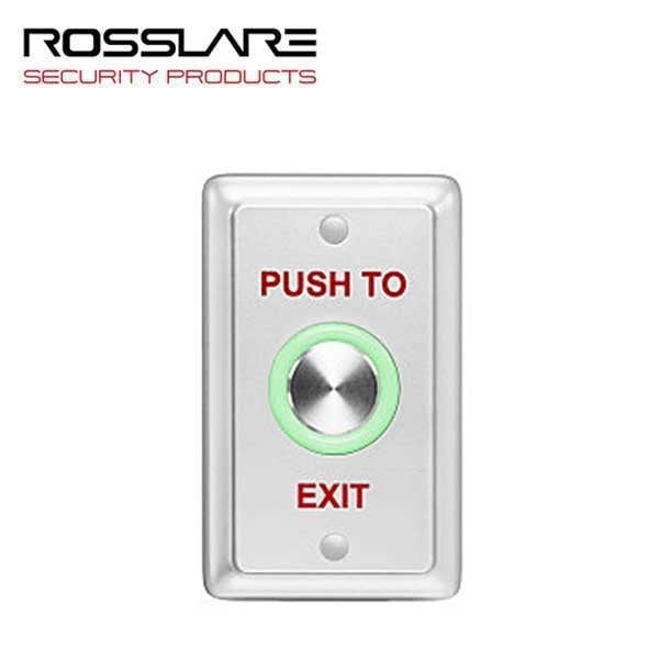 PLASTIC SLIM PIEZO ELECT PUSH TO EXIT BUTTON WITH LIGHT RING
